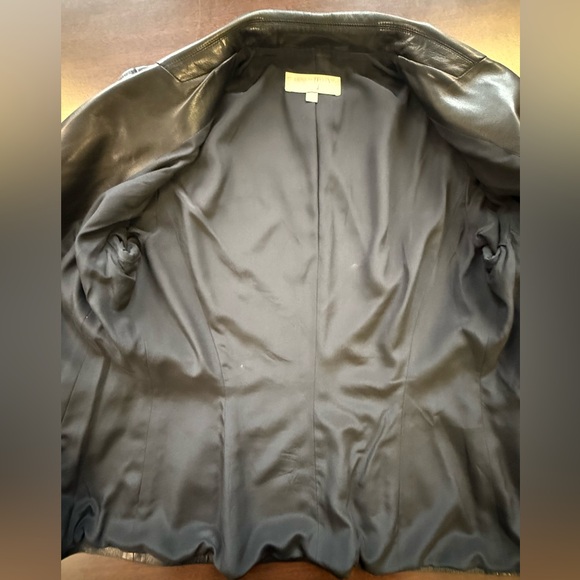 Badgley Mischka Black Leather Jacket - Picture 5 of 5